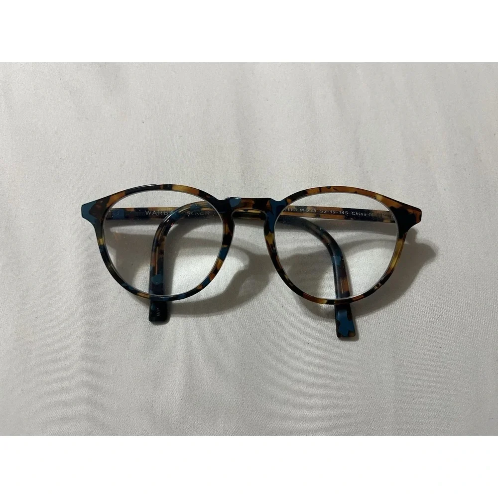 Warby Parker BUTLER M 238 52-19-145 Navy/Brown Full Rim Eyeglasses Frame